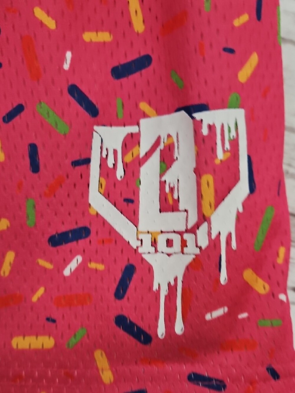 Men's Athletic Shorts — Pink Sprinkle Ice Cream Print - Picture 4 of 9